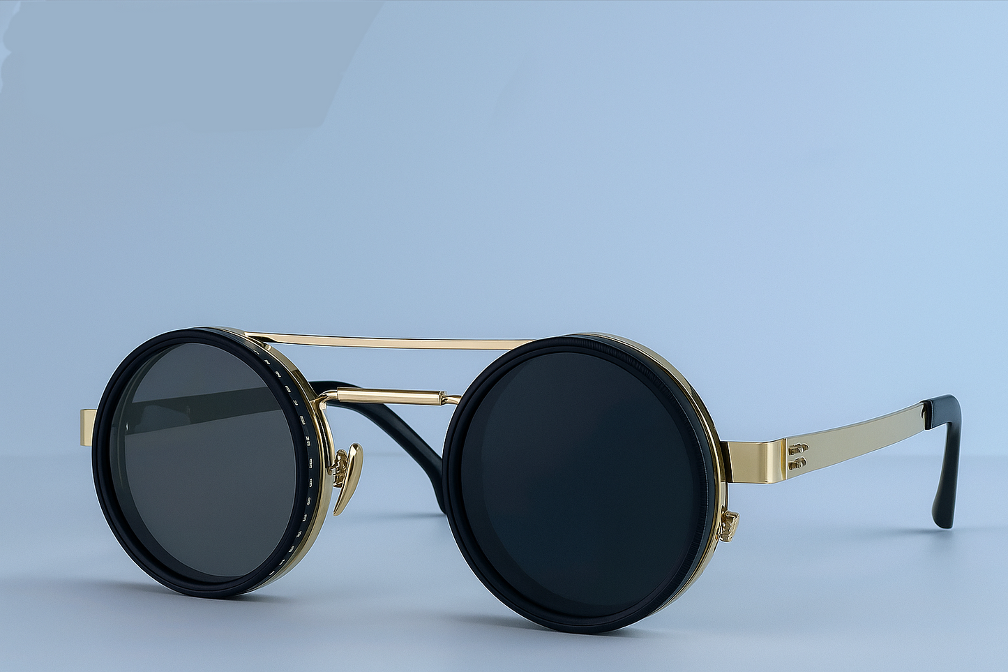 Polarized Round Steampunk ND9 Adjustable Dimming Sunglasses Men 2025 Luxury Brand Punk Fishing Sunglass Anti-Glare Driving UV400