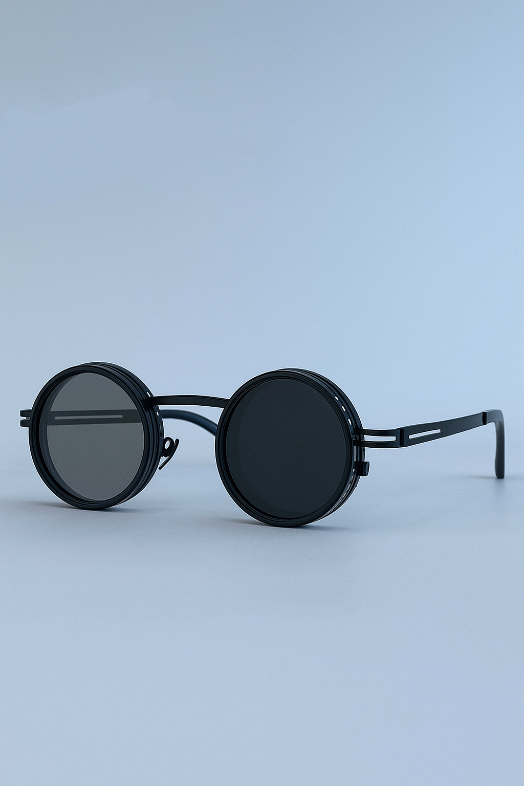 Polarized Round Steampunk ND9 Adjustable Dimming Sunglasses Men 2025 Luxury Brand Punk Fishing Sunglass Anti-Glare Driving UV400